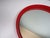 Mid-Century Modern Circular Wall Mirror in Red Lacquered Wood, 1960s For Sale - Image 3 of 7