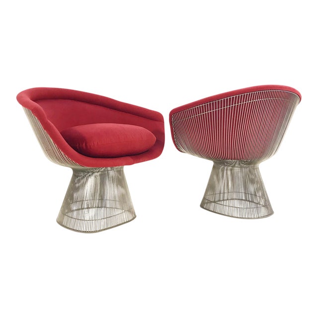 Warren Platner For Knoll Lounge Chairs A Pair