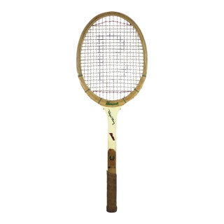 70’s Björn Borg Vintage Wooden Tennis Racket Signature for Designer Decorating Wood Racquet For Sale