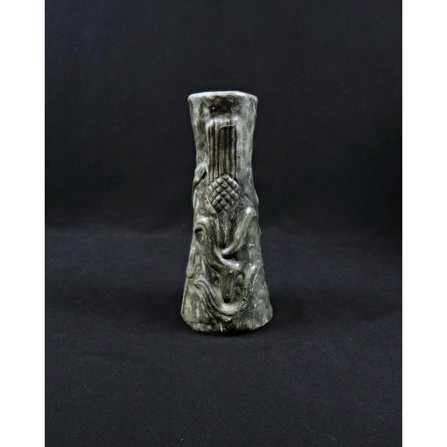 Mid-Century Modern Art Deco Terracotta Vase in the style of Walter Gerhard, 1960s For Sale - Image 3 of 8