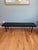 1960s 1960s MCM Vintage Black Slat Wood Bench For Sale - Image 5 of 8