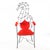 Red Vintage Hippocampus Armchair in Iron, 1980s For Sale - Image 8 of 14