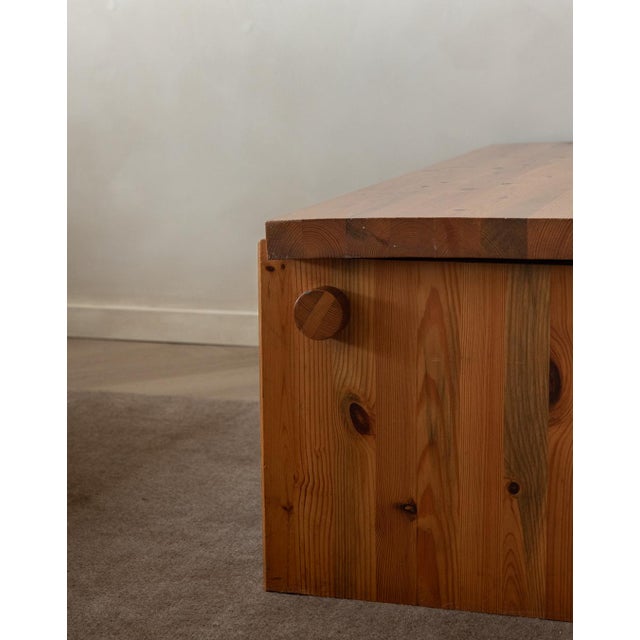 Wood Vintage Swedish Brutalist Dymling Coffee Table in Pine by Yngve Ekström for Swedese, 1970s For Sale - Image 7 of 18