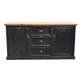 20th Century Black Patinated Sideboard For Sale