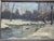 Antique 1948 Landscape Oil Painting of Naamans Creek Delaware by Claude F Eite For Sale In Philadelphia - Image 6 of 8