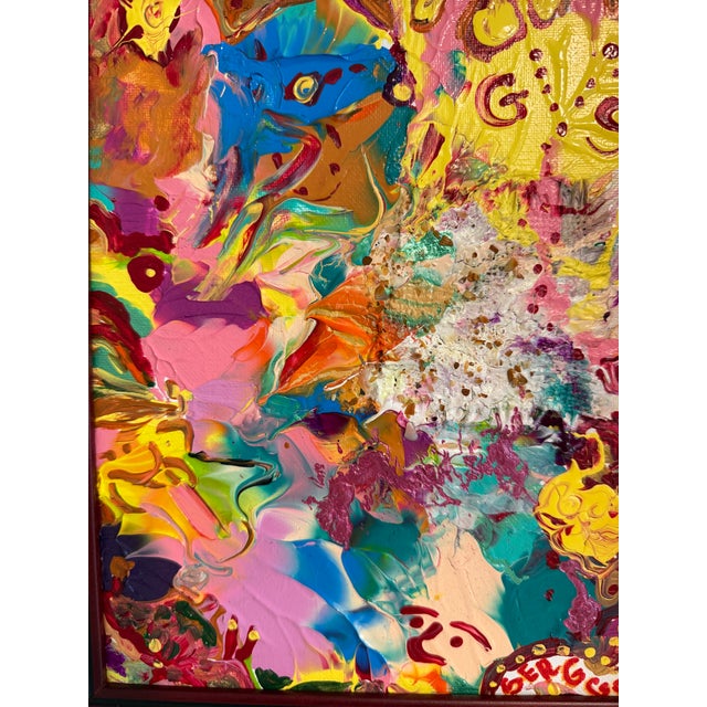 Serg Graff "Fabric of Joy" Abstract Painting Acrylic on Canvas Framed Art, Coa For Sale - Image 11 of 11