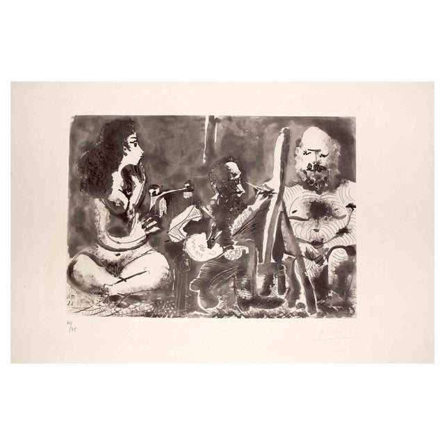 Pablo Picasso, Les Bleus de Barcelone, Etching, 1963 For Sale