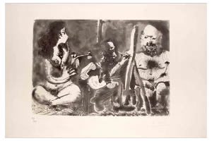 Pablo Picasso, Les Bleus de Barcelone, Etching, 1963