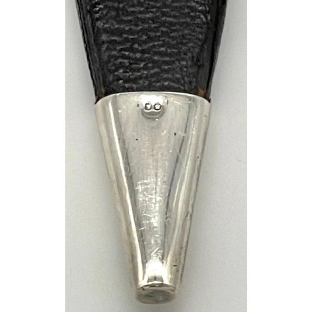 Late 20th Century 20th C. Scottish Sterling & Carved Celtic Knot Bog Wood Dirk With Topaz For Sale - Image 5 of 12