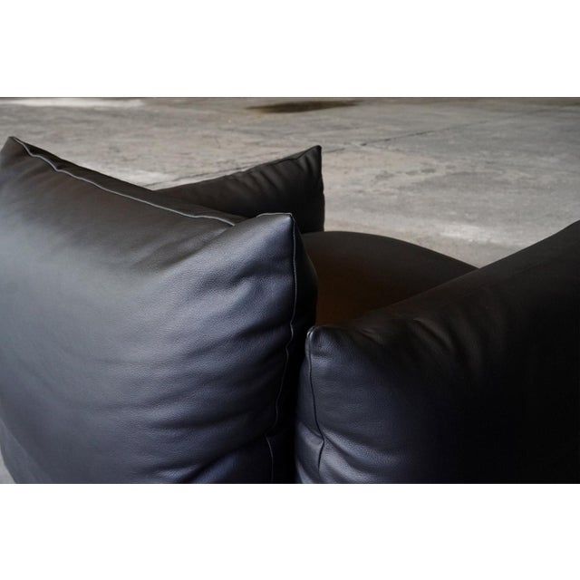 Lounge Chairs in Leather by Mario Marenco for Arflex, Italy, 1970s, Set of 2 For Sale - Image 6 of 9