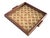 Vintage Square Diamond Weave Bamboo Tray For Sale In Miami - Image 6 of 10