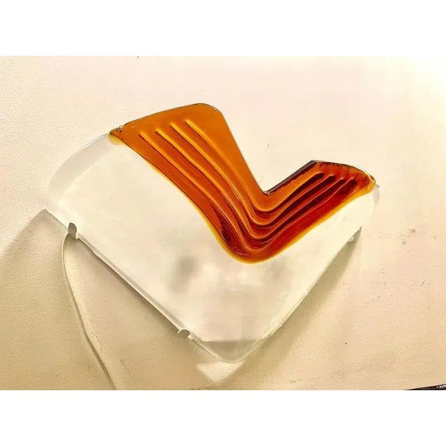 Glass Murano Wall Lamps from La Murina, Italy, 1980, Set of 2 For Sale - Image 6 of 8