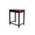 Wood Vintage Oriental Simple Geometric Apron Rectangular Brown Side Table For Sale - Image 7 of 8