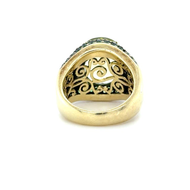 Le Vian, Lemon Quartz, Tsavorite Garnet and Diamond Ring, 14k Gold, Size 7 For Sale In Chicago - Image 6 of 8