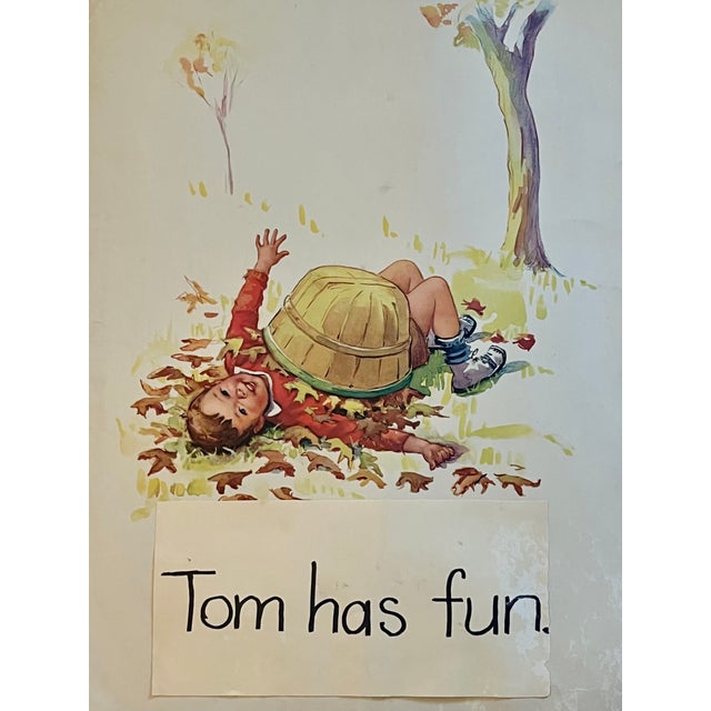 Vintage Framed Children’s Storybook Prints – Pair of Whimsical Nursery Illustrations For Sale - Image 11 of 13