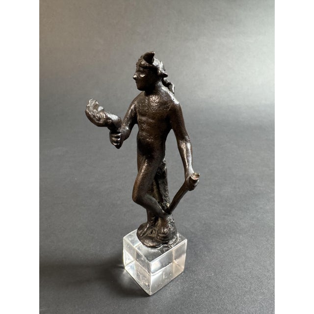 Small Florentine Bronze Sculpture Depicting a Satyr, 1500s For Sale - Image 6 of 11