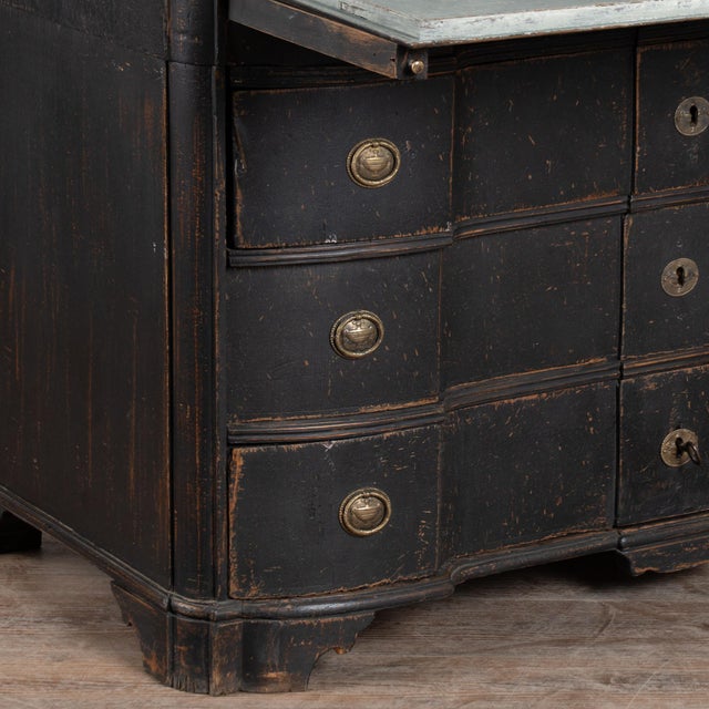 Early 19th Century Tall Swedish Black Secretary Bureau For Sale - Image 11 of 14
