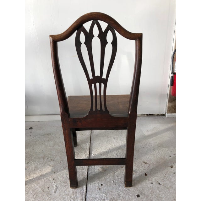 18th Century Georgian English Oak Country Plank Chairs (6) MIX-Match For Sale - Image 9 of 13