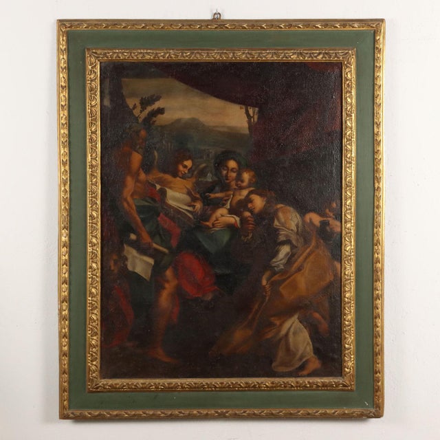 After Correggio, The Virgin Mary of St. Jerome, 18th Century, Oil Painting on Canvas, Framed For Sale - Image 11 of 11
