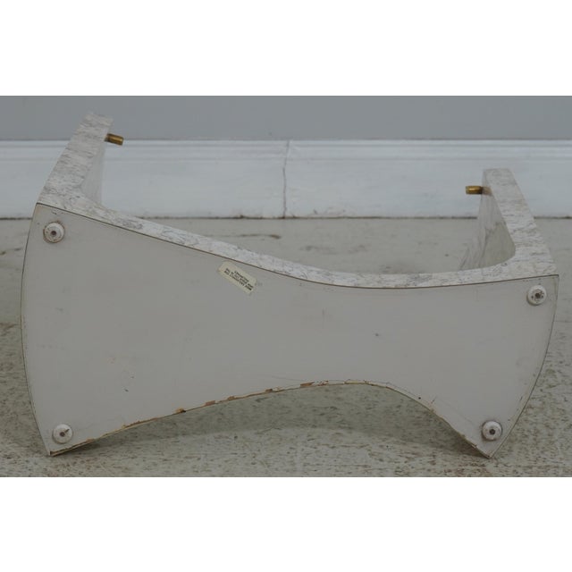 Pair Maitland Smith Modern Design Marble & Glass End Tables For Sale - Image 12 of 13