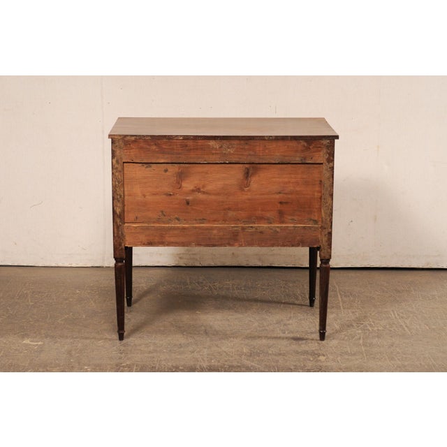Coffee Neoclassical French 2-Drawer Raised Commode For Sale - Image 8 of 12
