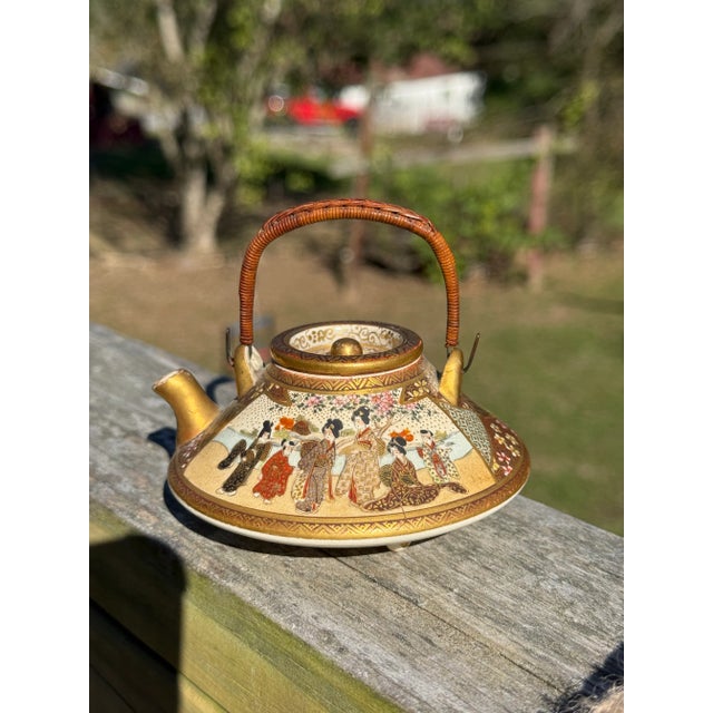 Antique Meiji Period Japanese Satsuma Tea Pot Japan, 19th Century a True Asian Beauty For Sale - Image 11 of 11
