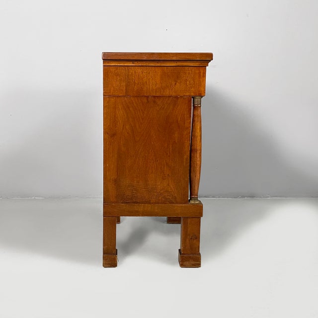 19th Century Empire Italian Bedside Tables in Wood, Set of 2 For Sale - Image 4 of 15