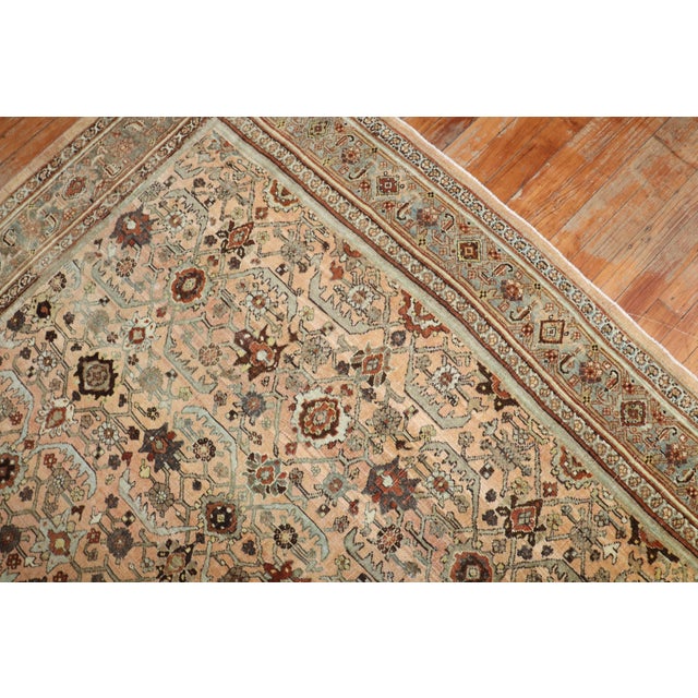 1920s Room Size high decorative Persian bidjar in neutral colors Size 8' 3" x 11' 6"