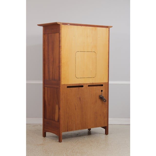 Stickley Cherry 4 Door Cherry Tv Armoire For Sale - Image 17 of 18