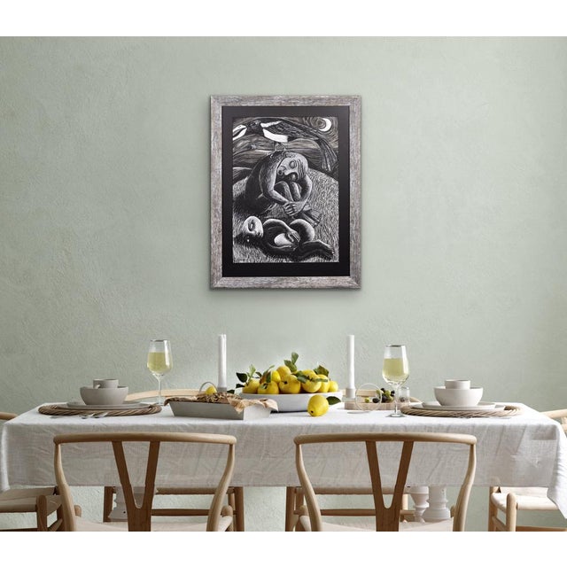 Julian Ruddock, The Thief, Pastel on Paper, 1980s, Pastel For Sale - Image 14 of 18