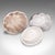 This is a trio of antique jelly moulds. An English, ceramic decorative mould with pattern finishes, dating to the late...