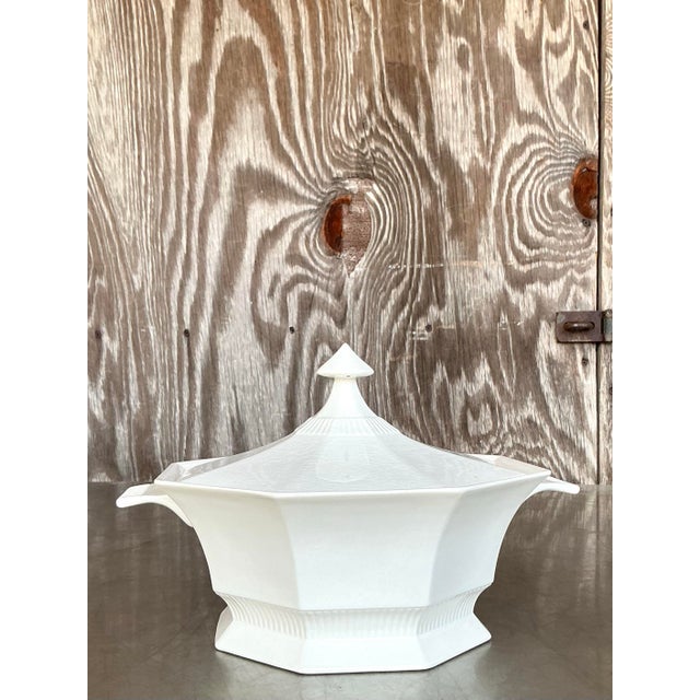 Ceramic Vintage Boho Ironstone Lidded Casserole For Sale - Image 7 of 7