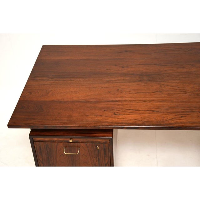 Brown Mid-Century Danish Desk, 1960s For Sale - Image 8 of 15
