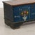 Blue 1926 Original Blue Hand-Painted Pine Flat Top Trunk For Sale - Image 8 of 15