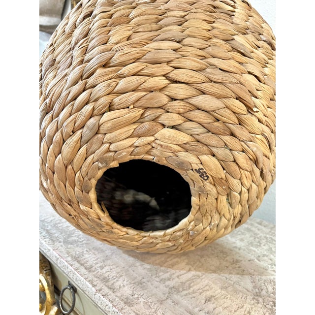 Metal Large Size French Country Coastal Style Sea Grass Apple For Sale - Image 7 of 9