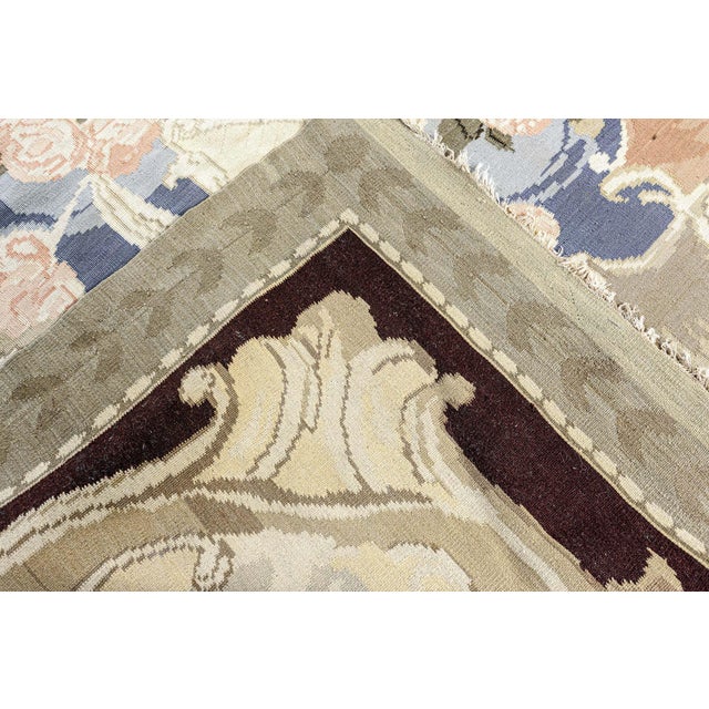 Rococo 1920s Bessarabian Rug For Sale - Image 3 of 7