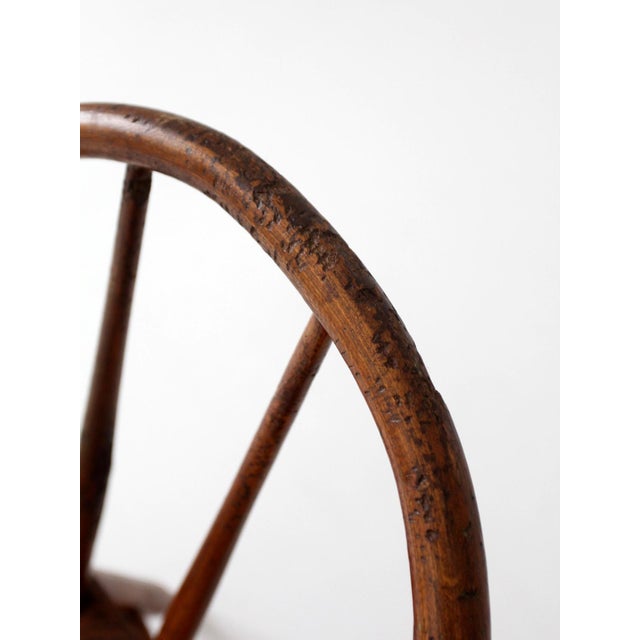 Antique Windsor Bow Back Farmhouse Chair For Sale - Image 6 of 14