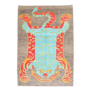 Contemporary Flayed Turkish Tiger Rug - 5'1" x 6'8" For Sale