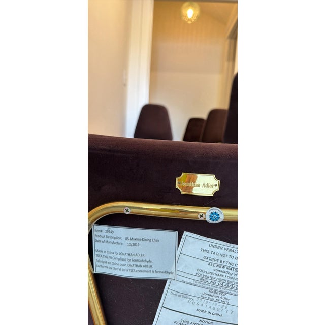 Jonathan Adler Maxime Dining Chairs (6) For Sale In Atlanta - Image 6 of 6