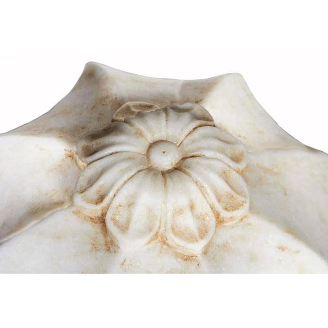 Large White Marble Carpet Weight, Early 20th Century For Sale - Image 4 of 6