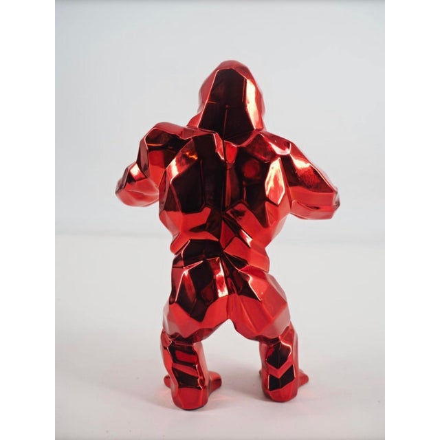 Richard Orlinski “Gorilla” Christmas Edition in striking red metallic finish. An iconic contemporary sculptural piece by...