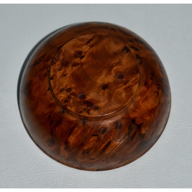 Vintage Thuya Wood Root Handcrafted Grain Bowl For Sale - Image 11 of 11