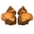 Mid 20th Century Chinese Export Carved Wood Guardian Foo Dog Statue, Pair For Sale In Los Angeles - Image 6 of 14