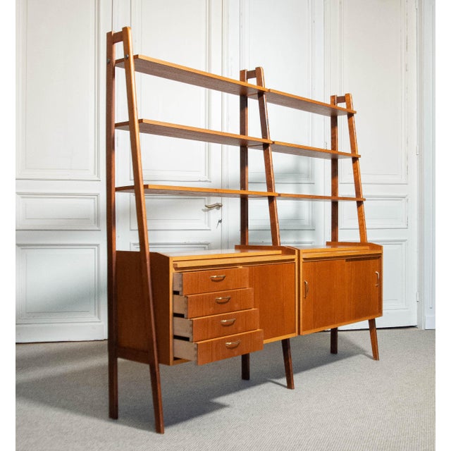 Early Scandinavian Double Wall Unit, 1950s For Sale - Image 9 of 11