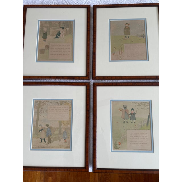 Vintage 1990s French "Filles Et Garçons" Art Prints - Set of 4 Framed For Sale - Image 14 of 14