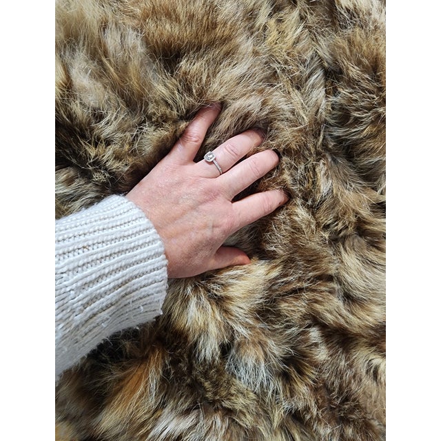 Rustic European Fabulous Coyote Fur Throw For Sale - Image 3 of 7