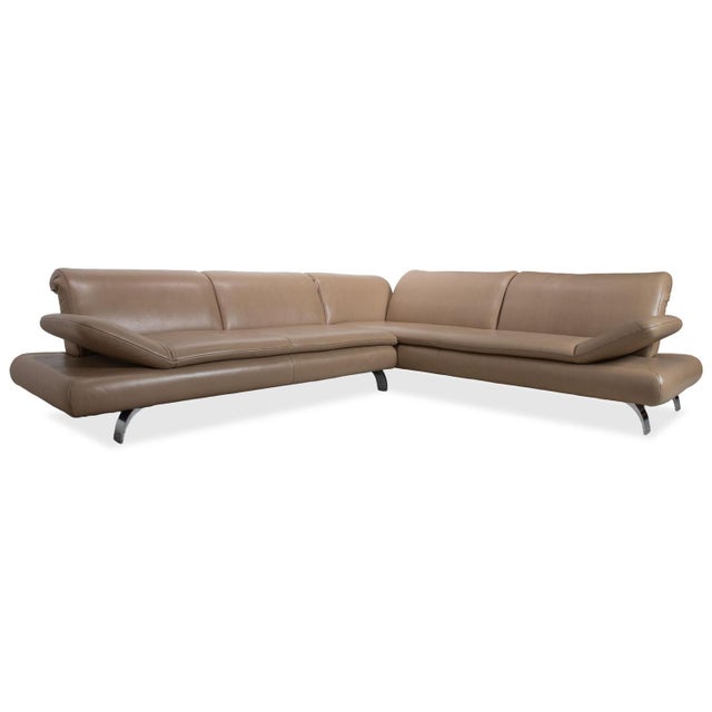 Light Brown Leather Rodrigo Corner Sofa with Manual Function from Contur For Sale - Image 15 of 15