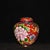 Red Cloisonné Enamel Small Melon Ginger Jar With Peony Motif and Lid For Sale - Image 8 of 9