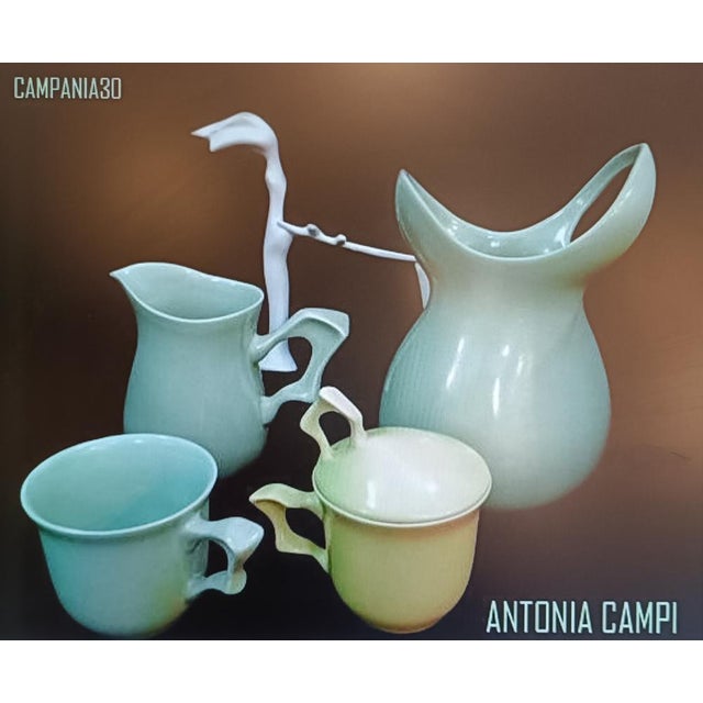 Aqua Green Ceramic Vase by Antonia Campi for SCI Laveno, Italy, 1950s For Sale - Image 8 of 9