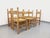 Mid-Century Modern Vintage Brutalist Chairs in Oak and Straw, 1960s, Set of 6 For Sale - Image 3 of 17